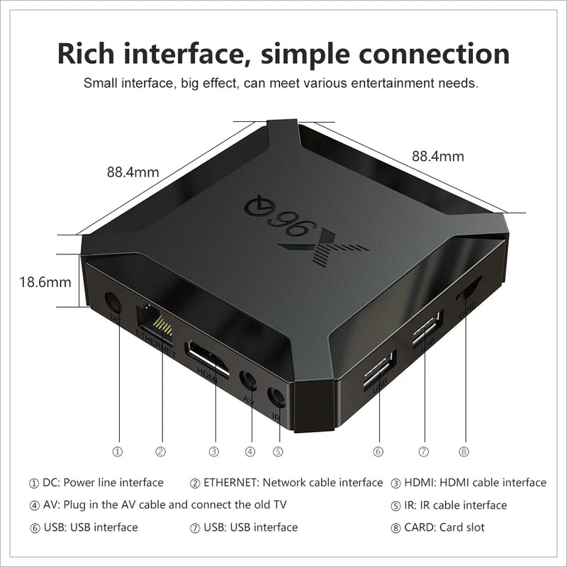 Box Android tv X96Q mini Android 10.0 2 GB 16 GB