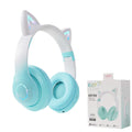 Wireless Headphone Flash Light Cute Cat Ears with Mic Control LED Kid Girl Stereo Music Helmet Phone Bluetooth Headset Gift