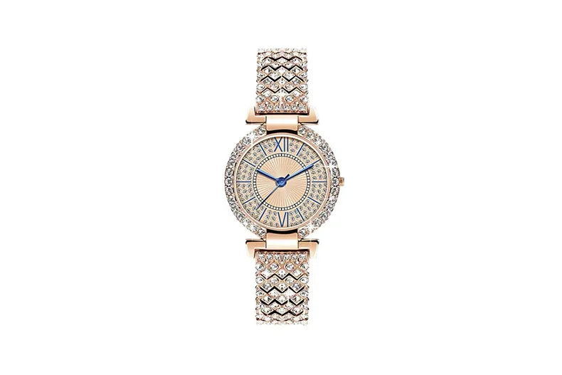 New Watch for Women Luxury Geneva Rhinestone Stainless Steel Fake Three Eyes Quartz Women Watch Gift for Lady Relógio Femino