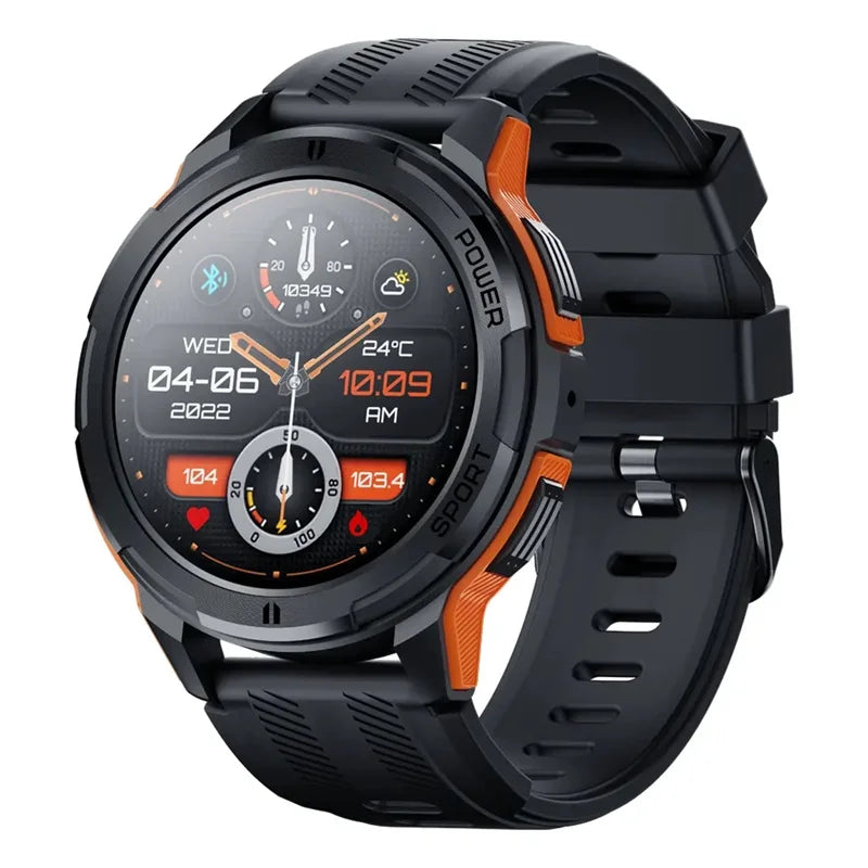 Smart Watch C25 Men Bluetooth Call 1.43inch Amoled Screen AI Voice 410mAh Battery 1ATM Waterproof Outdoor Sport Smartwatch