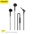 Awei PC-7 3.5mm Wired Headphones In Ear Headset Wired Earphones with Mic Bass Stereo Earbuds Sports In-line Control For Phones