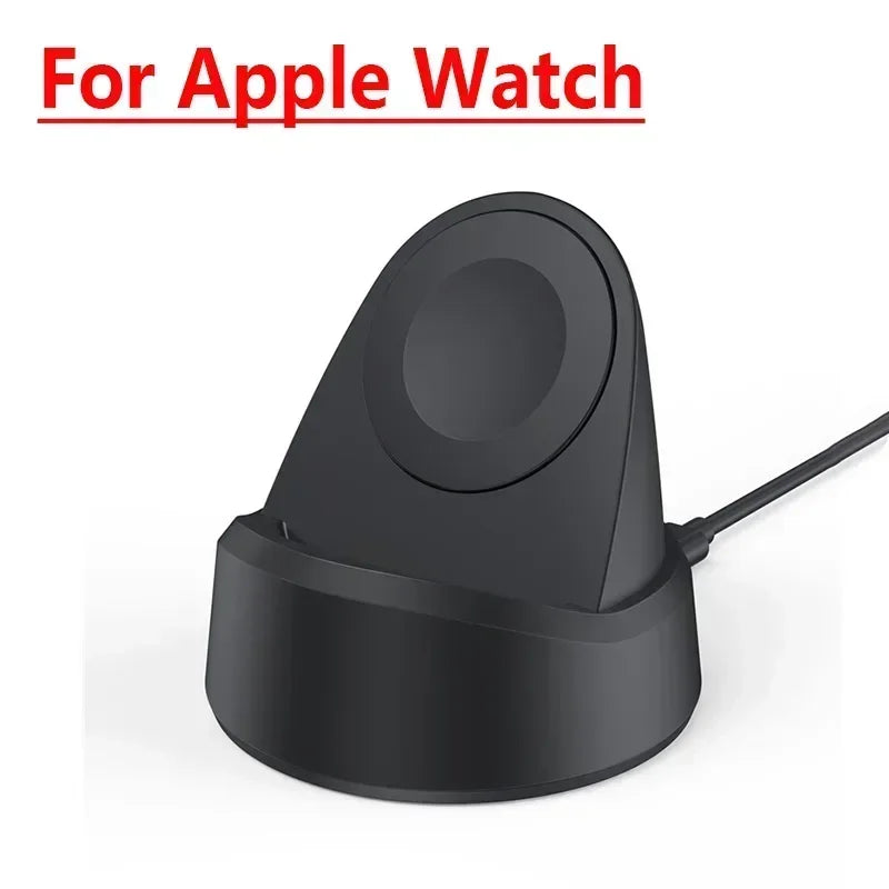 2024 Magnetic Wireless Charger Watch Pad For Apple Watch 8 7 6 5 4 SE Samsung Galaxy 5 Pro 6/5/4/3 Active 2/1 Portable Charging