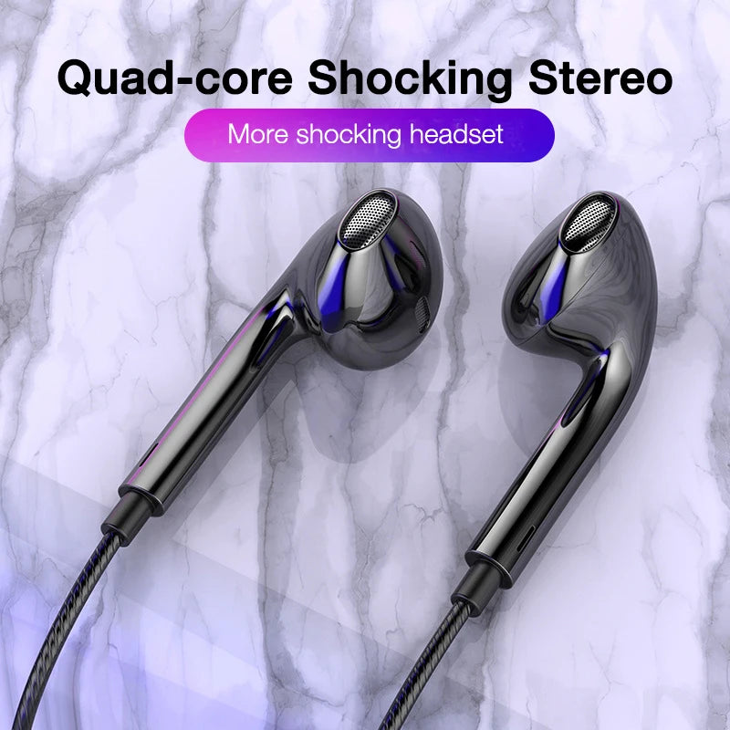 Olaf 3.5mm Wired Headphones In Ear Headset Wired Earphones with Microphone Bass Stereo Earbuds Sports In-line Control For Phones