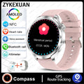 2024 New For HUAWEI Outdoor Sports Smart Watch Men AMOLED Screen NFC GPS Compass Heart rate Waterproof Bluetooth Call SmartWatch