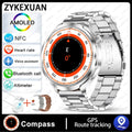 2024 New For HUAWEI Outdoor Sports Smart Watch Men AMOLED Screen NFC GPS Compass Heart rate Waterproof Bluetooth Call SmartWatch