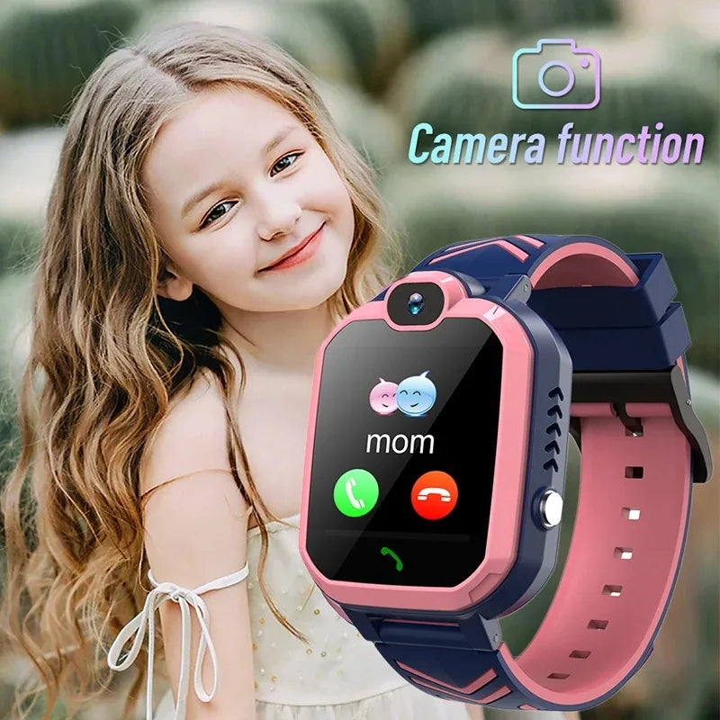 Relógio Inteligente Infantil Eletrônico Esporte SOS Crianças Smartwatch Telefonema Cartão SIM 2G Localização Câmera Foto Presente Para Menino Meninas Relógio