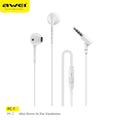 Awei PC-7 3.5mm Wired Headphones In Ear Headset Wired Earphones with Mic Bass Stereo Earbuds Sports In-line Control For Phones