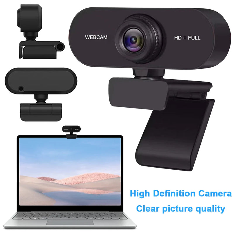 USB HD 1080P/2K Webcam Plug and Play with Microphone Computer Web Camera Autofocus for PC/Laptop Conferencing and Video Calling