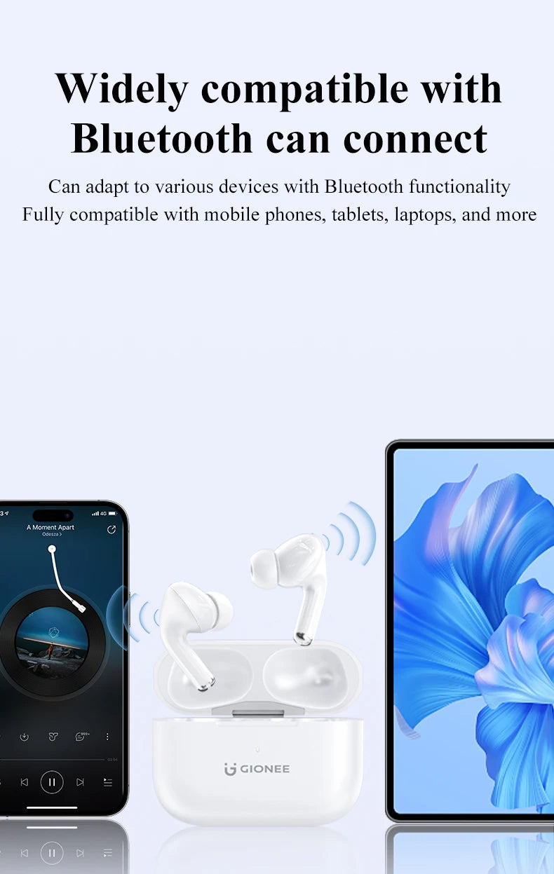 GIONEE JL005 In-ear ANC Wireless Earphone Bluetooth 5.3 Noise Cancellation Wireless Headphone Support 3D Spatial Audio Earbuds