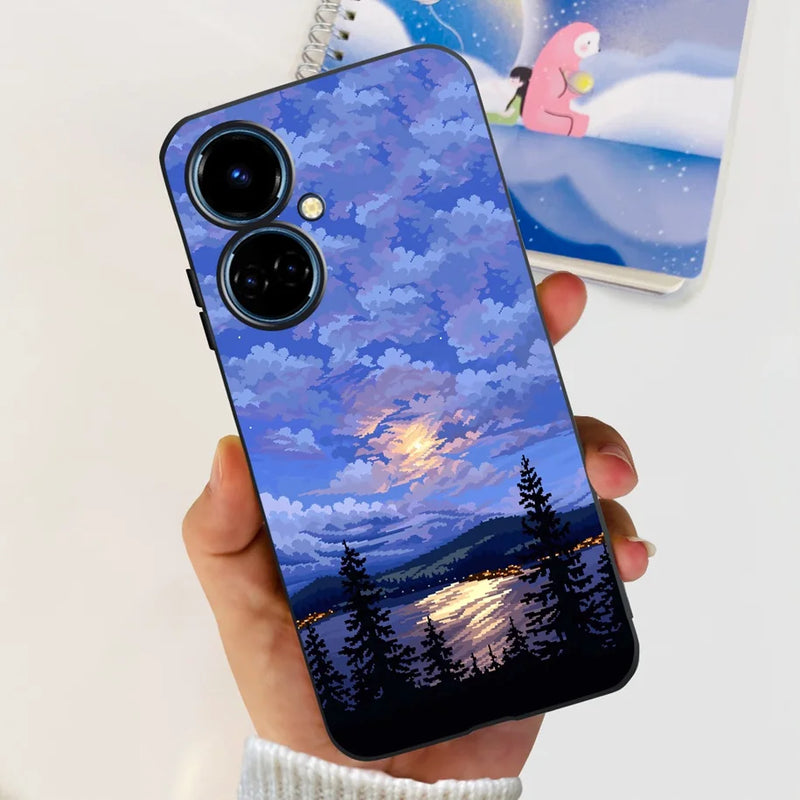 For Tecno Camon 19 CI6n Case Luxury Space Silicone Soft Funda Protective Cover For Tecno Camon 19 2022 Funda Camon19 Phone Cases