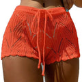 Breathable Summer Shorts Elegant Lace Beach Shorts for Women Knitted Drawstring Waist Soft Breathable Fabric High for Summer