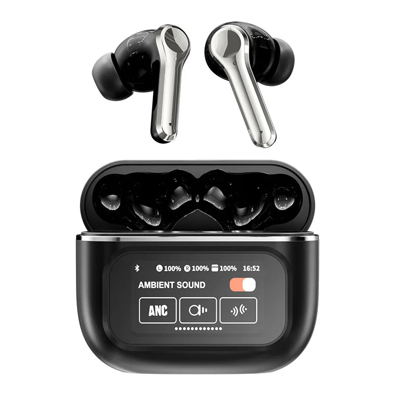 New Design YX30 TWS Earphones High Quality ANC Big Battery LED Touch Screen Wireless Earphones For Sport Gaming Running