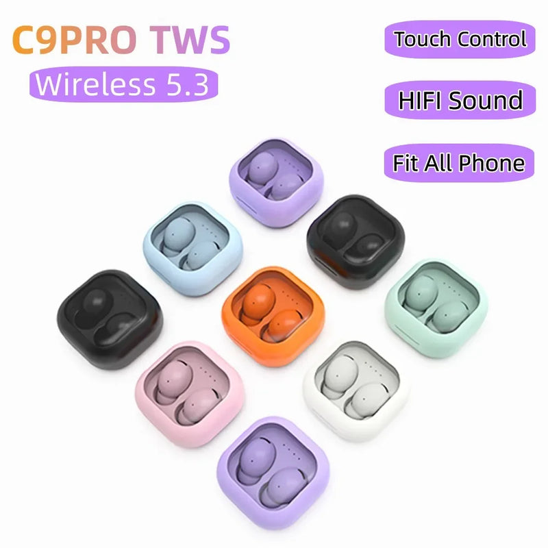 2024 NEW C9 pro TWS Wireless bluetooth Headset Headphone Sport Stereo for Xiaomi  iPhone Smart Call Headset  Noise Canceling