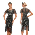 1920s Flapper Vintage Sequin Dress Great Gatsby Cocktail Party Tassel Dress Wedding Party Dance Dress Beaded Dress