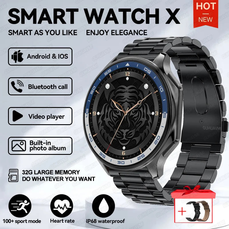 2024 Novo para OPPO Watch X Smart Watch 4G Memória Música Vídeo Bluetooth Chamada IP68 À Prova D'Água AMOLED Smartwatch para Fones de Ouvido TWS ﻿