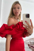 New Solid Color Strapless Wood Ear Cuff Dress Hot Selling Ebay Fast Selling Sleeveless Dress Other Style For All Seasons