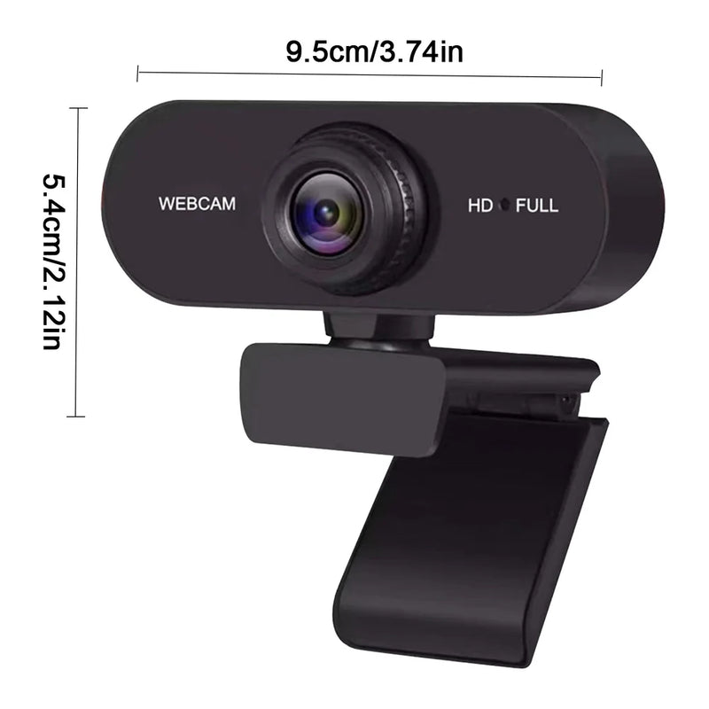 USB HD 1080P/2K Webcam Plug and Play with Microphone Computer Web Camera Autofocus for PC/Laptop Conferencing and Video Calling