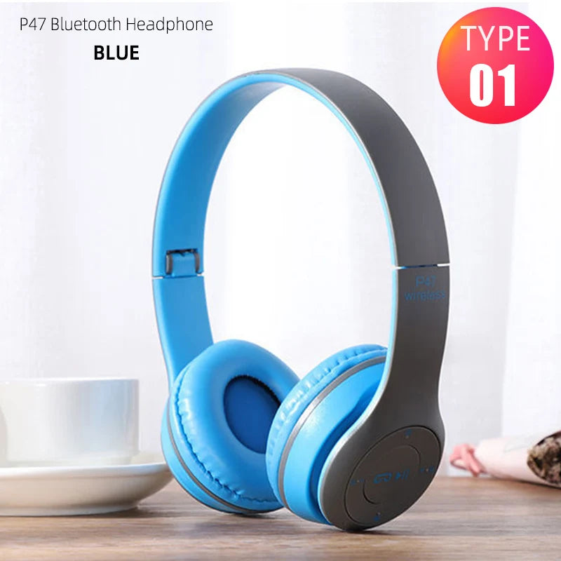 Wireless Foldable Headset Noise Cancelling Bluetooth Headphones Stereo Gaming Headband Earphone with Mic for Xiaomi Cell Tablet