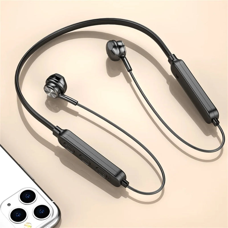 Wireless Bluetooth-compatible 5.1 Headphones Stereo Noise Cancelling Neckband Headset Sports Earbuds With Microphone