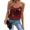 Stylish Sparkle Women s Sequin Halter Neck Sleeveless Shimmer Blouse Glitter Party Clubwear