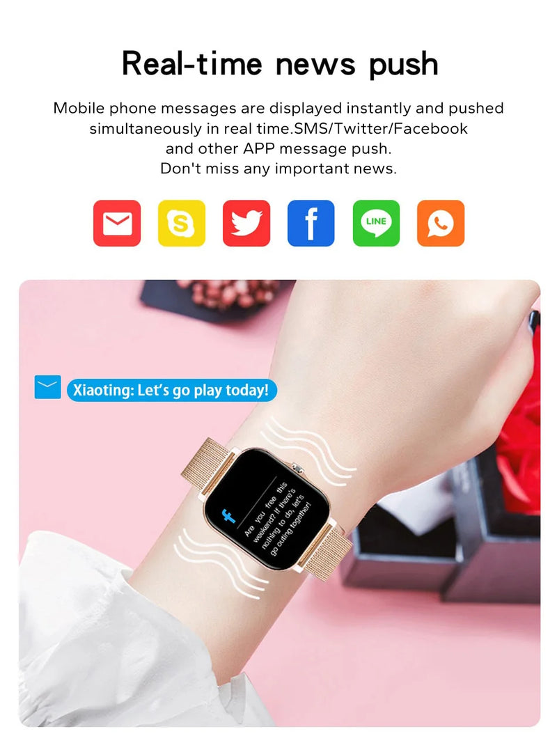 2023 NEW SmartWatch Android Phone 1.44" Color Screen Full Touch Custom Dial Smart Watch Women Bluetooth Call Smart Watch Men