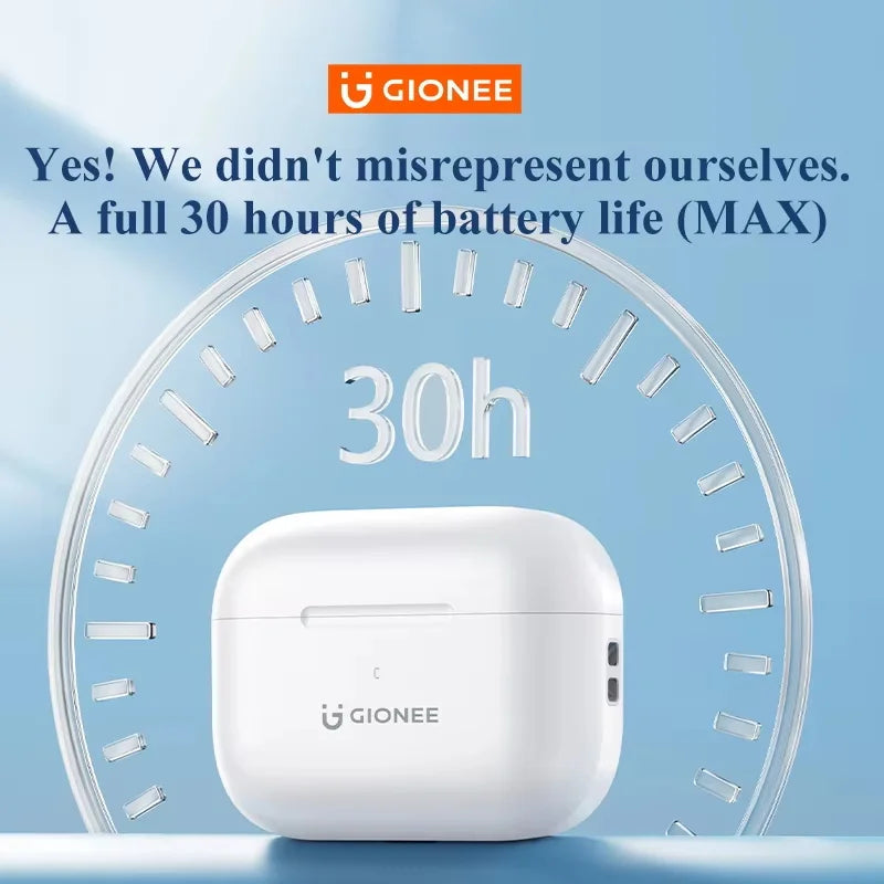 GIONEE JL005 In-ear ANC Wireless Earphone Bluetooth 5.3 Noise Cancellation Wireless Headphone Support 3D Spatial Audio Earbuds