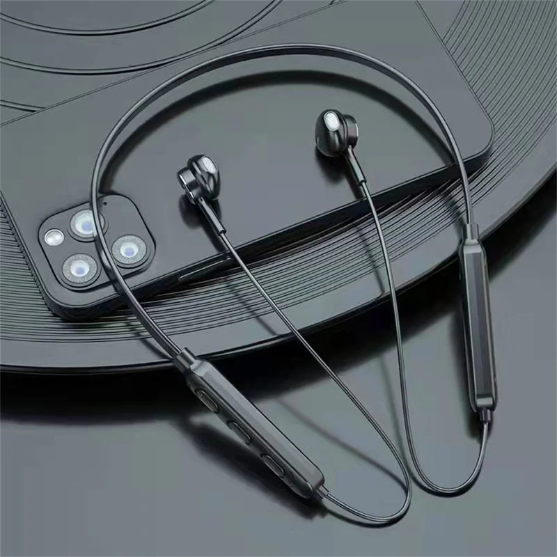 Wireless Bluetooth-compatible 5.1 Headphones Stereo Noise Cancelling Neckband Headset Sports Earbuds With Microphone