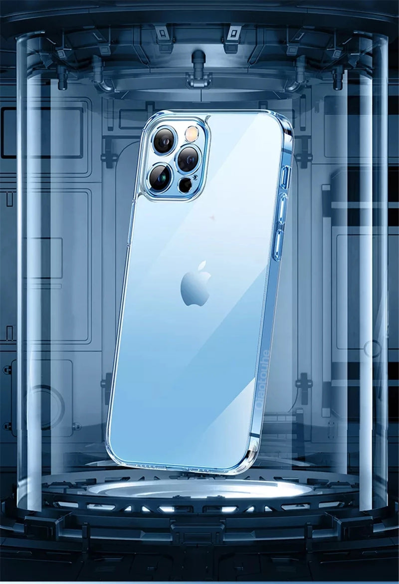 Clear Phone Case For iPhone 13 14 11 12 15 Pro Max Silicone Soft Cover on iPhone 14 Plus 13 Mini X XS MAX XR 8 7 6 SE Back Cover