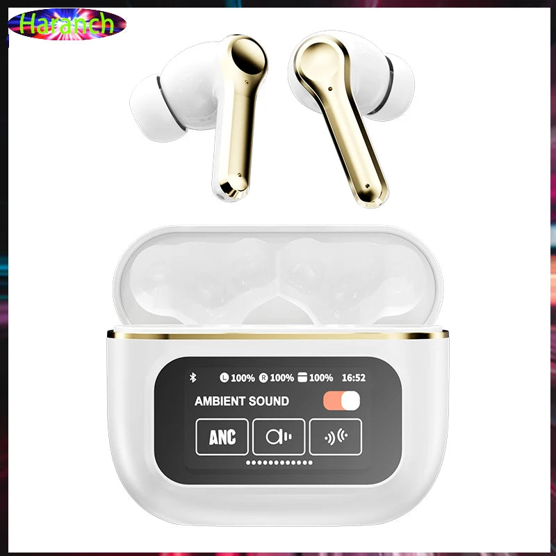 New Design YX30 TWS Earphones High Quality ANC Big Battery LED Touch Screen Wireless Earphones For Sport Gaming Running