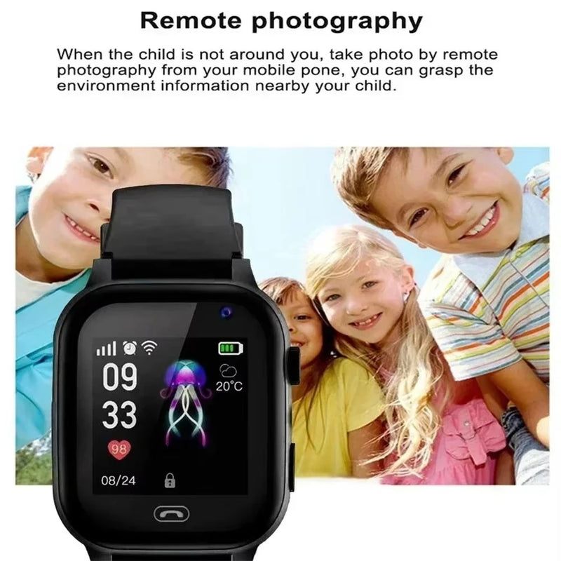 Xiaomi Kids 4G Smart Watch SOS GPS Localização Videochamada Cartão SIM Criança SmartWatch Câmera À Prova D'Água Relógio de Atualização Para Meninos Meninas