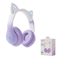 Wireless Headphone Flash Light Cute Cat Ears with Mic Control LED Kid Girl Stereo Music Helmet Phone Bluetooth Headset Gift