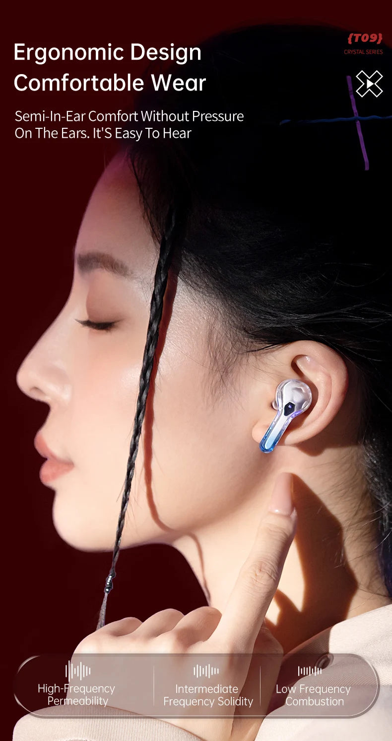 Coca-Cola Diamond Series Bluetooth 5.3 Earphone Wireless Headphones Bass Stereo Ear Buds with Noise Cancelling Mic LED Display