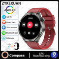 2024 New For HUAWEI Outdoor Sports Smart Watch Men AMOLED Screen NFC GPS Compass Heart rate Waterproof Bluetooth Call SmartWatch