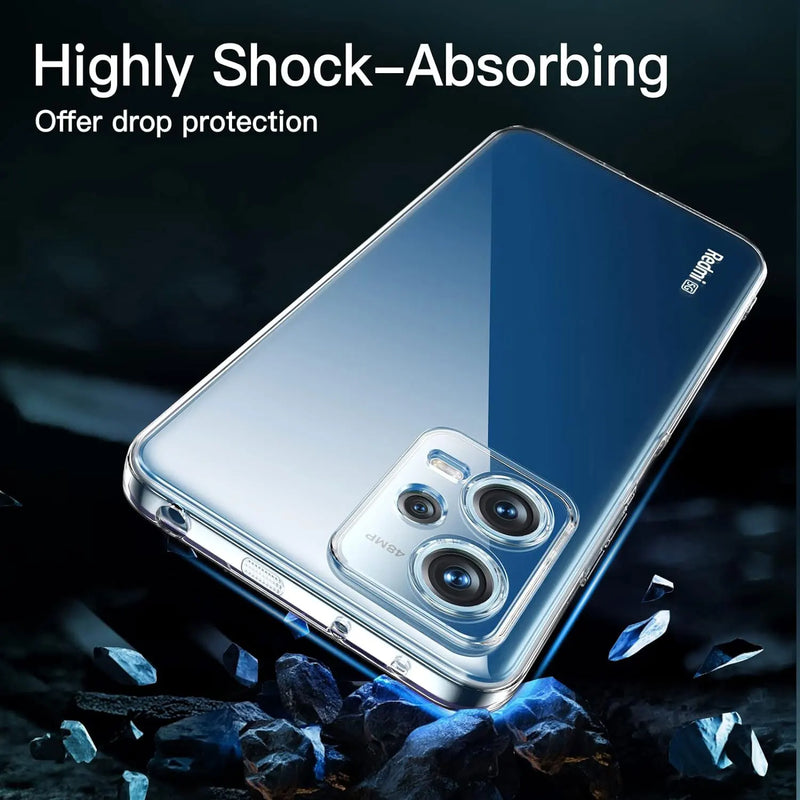 Ultra Thin Clear Silicone Soft Case For Xiaomi Redmi Note 9 8T 9S 10 10S 11 11T 11E 11S 12 12S 13 Pro 5G 4G Plus ProtectiveCover