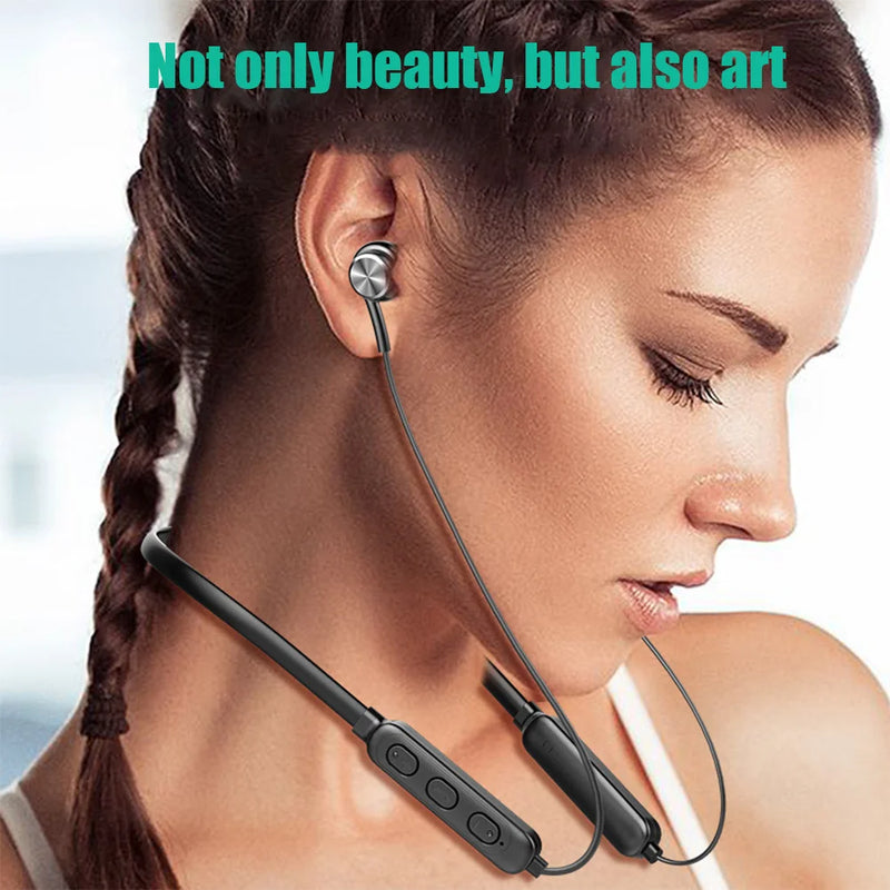 Wireless Bluetooth-compatible 5.1 Headphones Stereo Noise Cancelling Neckband Headset Sports Earbuds With Microphone