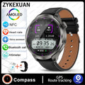 2024 New For HUAWEI Outdoor Sports Smart Watch Men AMOLED Screen NFC GPS Compass Heart rate Waterproof Bluetooth Call SmartWatch