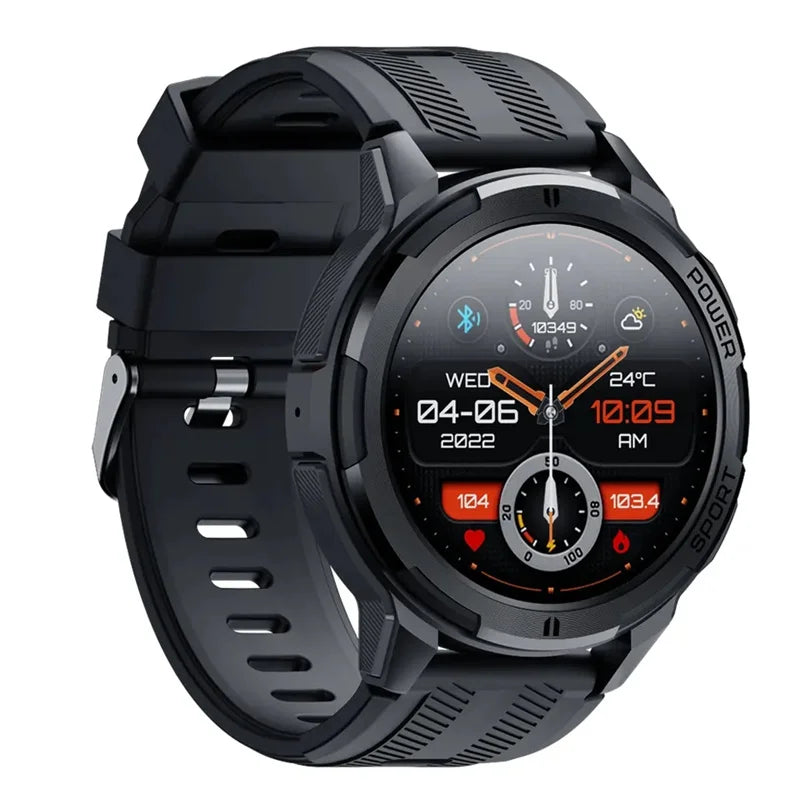 Smart Watch C25 Men Bluetooth Call 1.43inch Amoled Screen AI Voice 410mAh Battery 1ATM Waterproof Outdoor Sport Smartwatch